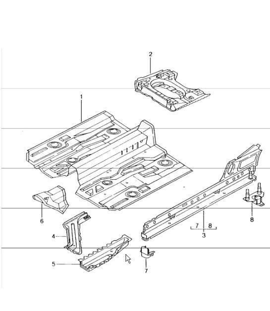 floor centre 986 Boxster 1997-04