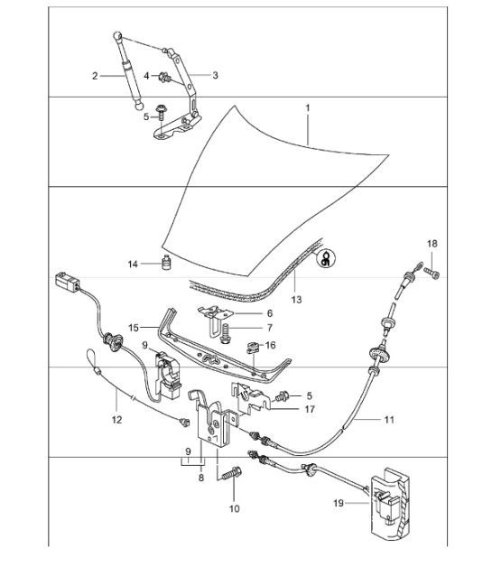 lid front 986 Boxster 1997-04