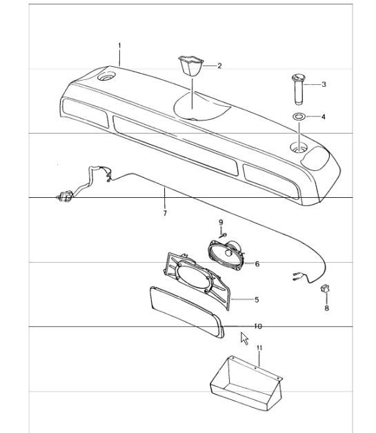 storage box F 98WS6 05603>> for Boxster M584 (Storage box) 1998 ONWARDS