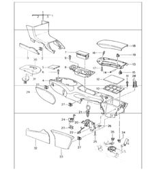 centre console centre 986 Boxster 1997-04 centre console centre 986 Boxster 1997-04