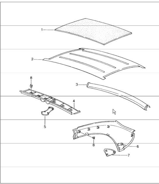 Diagram 811-16 Porsche Boxster 986/987/981 (1997-2016) Body
