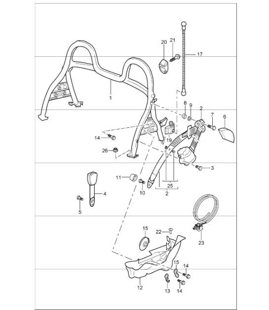 Diagram 812-00 Porsche Boxster 986/987/981 (1997-2016) Body