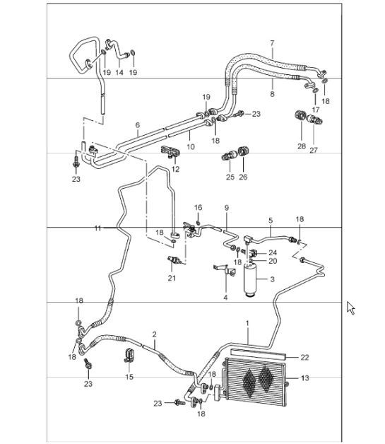 Diagram 813-25 Porsche 928 (1978-1995) 