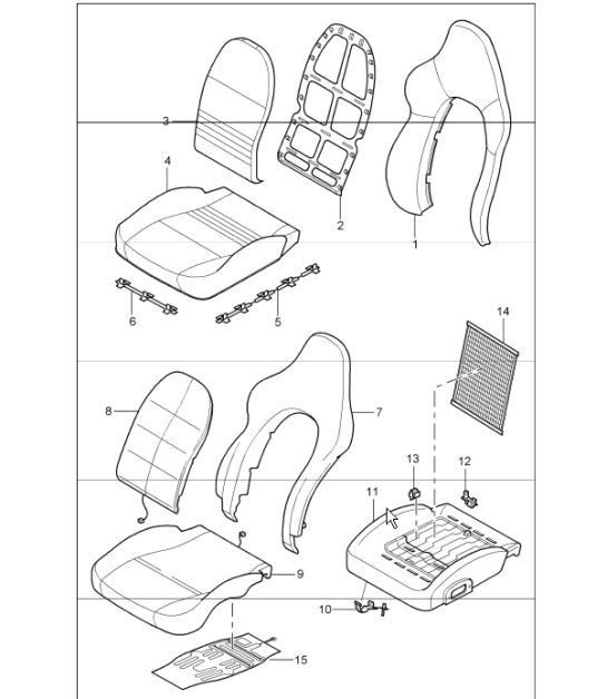 Diagram 817-25 Porsche Cayenne 9PA1 (957) 2007-2010 Body