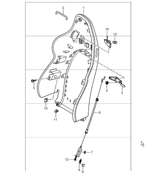 Diagram 817-30 Porsche Cayman 987C/981C (2005-2016) Body