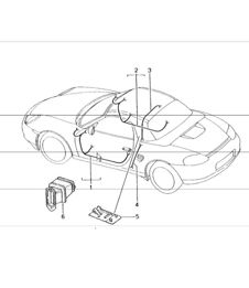 wiring harnesses: driver's door, passenger's door, hardtop 986 Boxster 1997-04 wiring harnesses: driver's door, passenger's door, hardtop 986 Boxster 1997-04