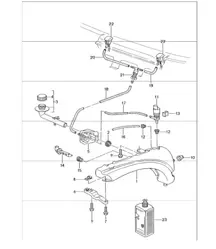 windscreen washer system 986 Boxster 1997-04