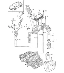 Lubrification moteur (Modèle : A120,A121) 987.2 Boxster / Boxster S 2009-12