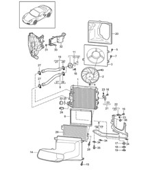 Raffreddamento ad acqua 3 (Modello: A120,A121) 987.2 Boxster / Boxster S 2009-12 Raffreddamento ad acqua 3 (Modello: A120,A121) 987.2 Boxster / Boxster S 2009-12