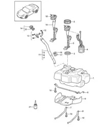 Serbatoio carburante 987.2 Boxster / Boxster S 2009-12