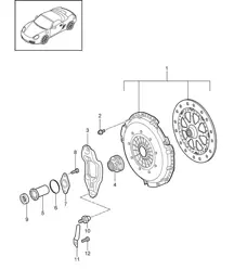 Accouplement (Modèle : G8710,G8740) 987.2 Boxster / Boxster S 2009-12