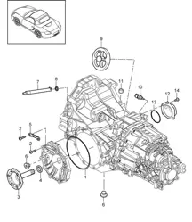 Trasmissione di ricambio / Parti singole (Modello: G8710,G8740+ PR:480) 987.2 Boxster / Boxster S 2009-12