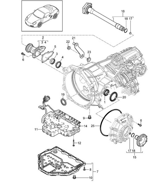 Diagram 320-005 Porsche Cayenne 9PA (955) 2003-2006 Transmission