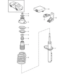 Stoßdämpfer / Schraubenfeder 987.2 Boxster / Boxster S 2009-12