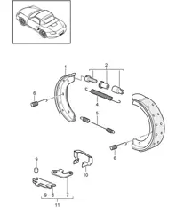 Frein à main 987.2 Boxster / Boxster S 2009-12