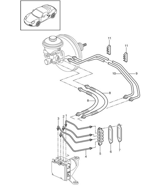 Diagram 604-005 Porsche Cayman 987C/981C (2005-2016) Wheels, Brakes
