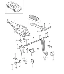 Pedali 987.2 Boxster / Boxster S 2009-12