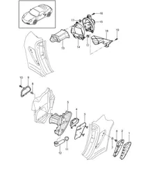 Ventilation /  Engine compartment 987.2 Boxster / Boxster S 2009-12