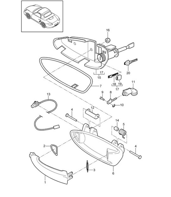 Diagram 804-020 Porsche Cayman 987C/981C (2005-2016) Body