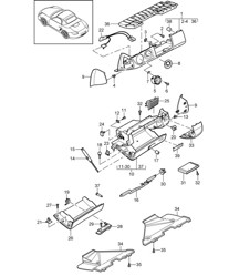 Guantera / Tapa y Moldura / (lado conductor) 987.2 Boxster / Boxster S 2009-12