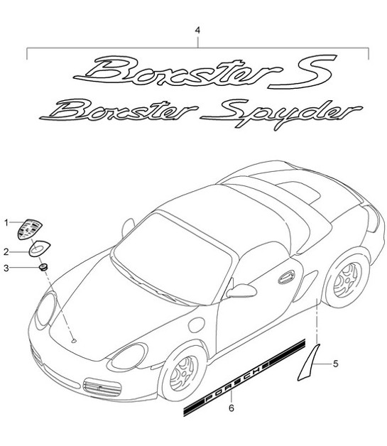 Diagram 810-000 Porsche Cayenne S/GTS 4.8L 2007>> Body