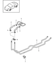 Sistema de calefacción / Línea de alimentación / Línea de retorno 987.2 Boxster / Boxster 2009-12