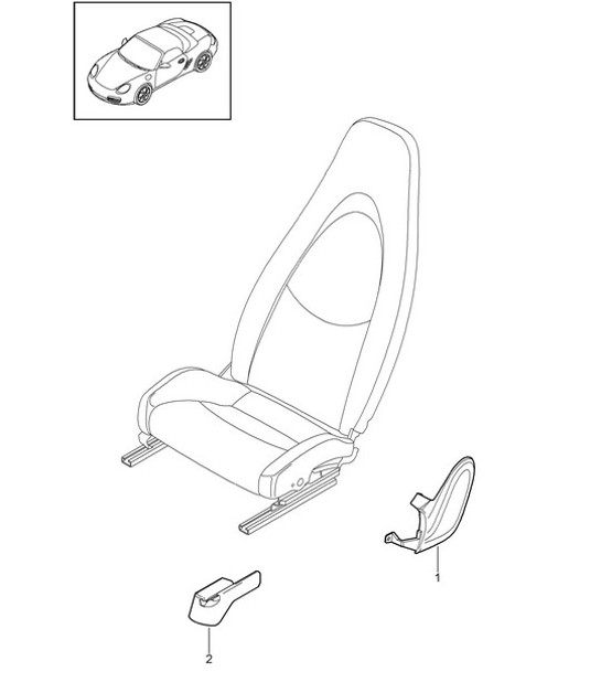 Sedile anteriore / Sedile standard / Sedile comfort 987.2 Boxster / Boxster S 2009-12