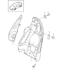 Lehnenschale / Sportsitz 987.2 Boxster / Boxster S 2009-12