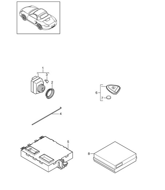 Centraline / Interruttore accensione/avviamento / PORSCHE ACCES SYSTEM 987.2 Boxster / Boxster S 2009-12