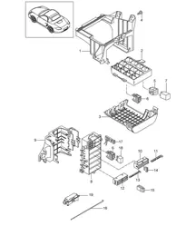Zentralelektrik / Armaturenbrett 987.2 Boxster / Boxster S 2009-12