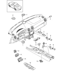 Commutateur 987.2 Boxster / Boxster S 2009-12