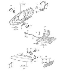 Scheinwerfer / Zusatzscheinwerfer / Blinkerverstärker 987.2 Boxster / Boxster S 2009-12