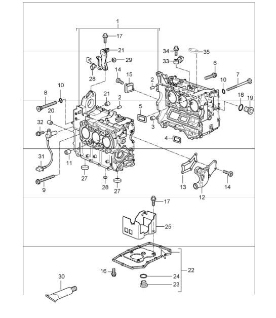 Diagram 101-05 Porsche 992 Carrera 4 Cabriolet 3.0L 