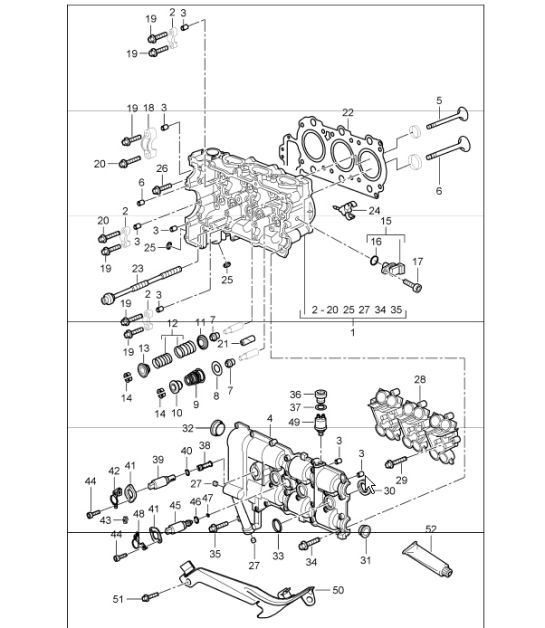 Diagram 103-00 Porsche Cayenne 3.2L V6 2003>> Engine
