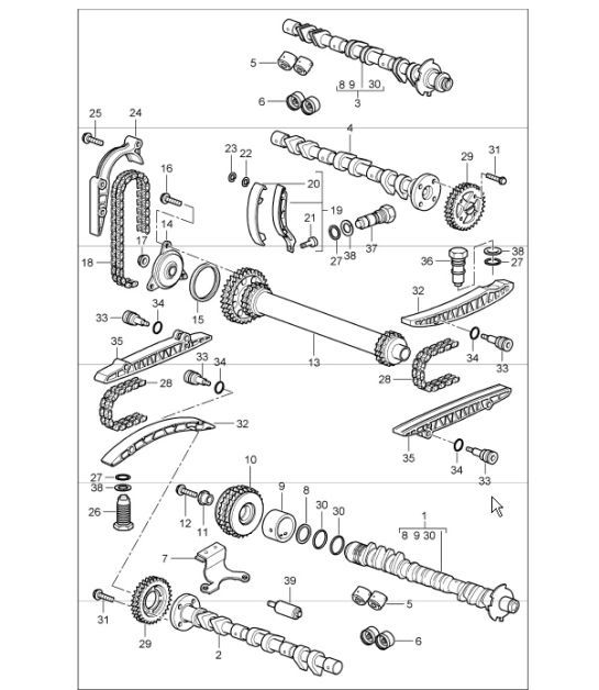 Diagram 103-10 Porsche 992 (911) MK1 2019-2024 Engine