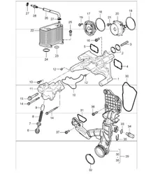 pompe à huile pompe tandem 987 Boxster / 987 Boxster S 2005-08