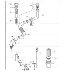 engine lubrication 987 Boxster M96.25 and 987 Boxster S M96.26 UPTO 2006