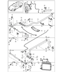 refrigeración por agua - 2 - Para 987 Boxster / Boxster S 2005-08