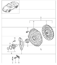 Embrague 5ª Velocidad Cambio manual (I481) para 987 Boxster M96.25 2005-06 y 987 Boxster M97.20 2007-08