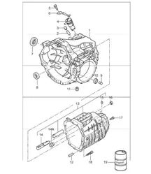 replacement transmission, transmission case for 987 Boxster G87.01 I481 (5th-speed manual transmission) 2005-08