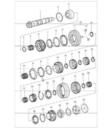 gears and shafts 987 Boxster G87.01  I481 (5th-speed manual transmission) 2005-08 gears and shafts 987 Boxster G87.01  I481 (5th-speed manual transmission) 2005-08
