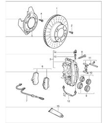 disc brake rear axle 987 Boxster / Boxster S 2005-08 disc brake rear axle 987 Boxster / Boxster S 2005-08