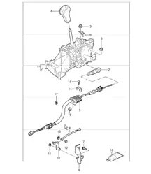 Wählhebel Tiptronic (I249) für 987 Boxster / Boxster S 2005-08