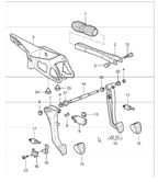 Hand Lever System, Pedal Cluster  Boxster 986/987/981 (1997-2016)