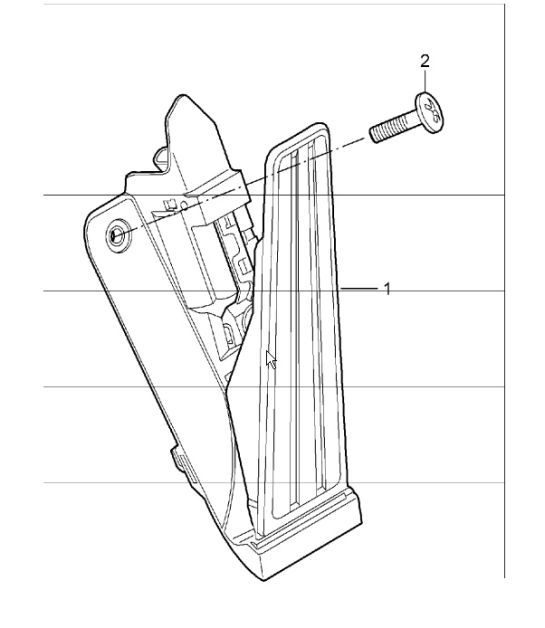 Diagram 702-10 Porsche Cayman 2.7L 987C 2006-08 Hand Lever System, Pedal Cluster 