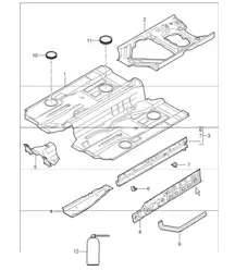 floor centre 987 Boxster / Boxster S 2005-08