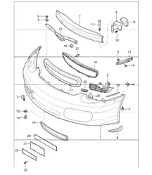 parachoques delantero 987 Boxster / Boxster S 2005-08