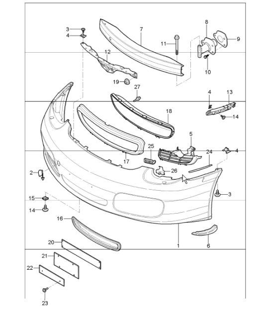 Diagram 802-00 Porsche Boxster 986/987/981 (1997-2016) Body