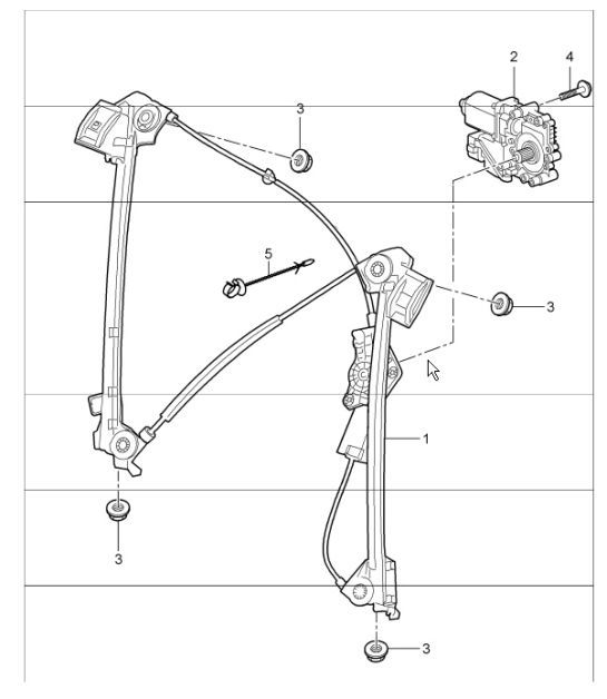 alzacristalli elettrici 987 Boxster / Boxster S 2005-08