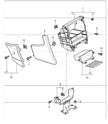 centre console front 987 Boxster / Boxster S 2005-08